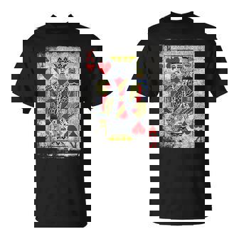 ヴィンテージ ハートのキングトランプ ハロウィン カジノ Tシャツ - Kawaiitshirt