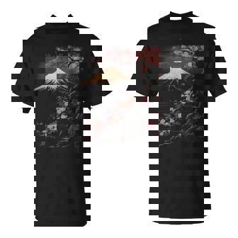 ヴィンテージ 桜 富士山 日本アート 日本 グラフィック Tシャツ - Kawaiitshirt