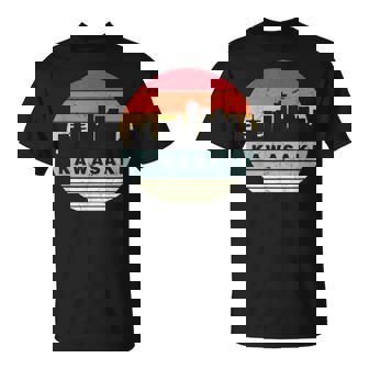 ヴィンテージカワサキスカイラインシルエット Tシャツ - Kawaiitshirt