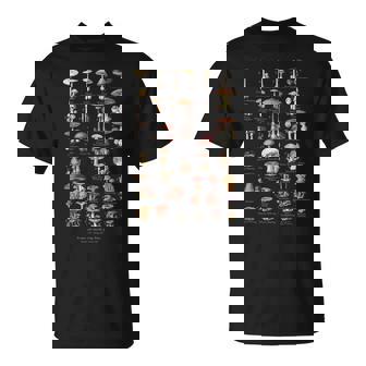 ヴィンテージキノコドイツ語の名前キノコ狩り Tシャツ - Kawaiitshirt