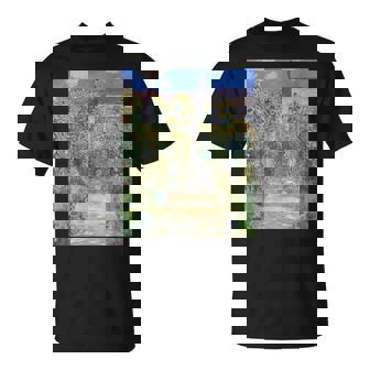 ヴェトゥイユの画家の庭／クロード・モネ（ビッグプリント）【世界の名画】Claude Monet 美術館アート 油絵 Tシャツ - Kawaiitshirt