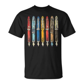 万年筆 熱狂的 コレクター愛好家 レトロ ヴィンテージ インク Tシャツ - Kawaiitshirt