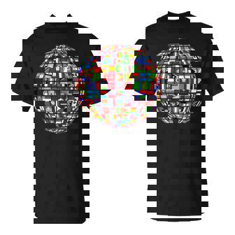 世界地図 世界地図 地球アトラス 世界の国旗 Tシャツ - Kawaiitshirt