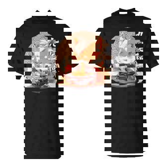 九尾の狐、ラーメンを食べる九尾の狐 Tシャツ - Kawaiitshirt