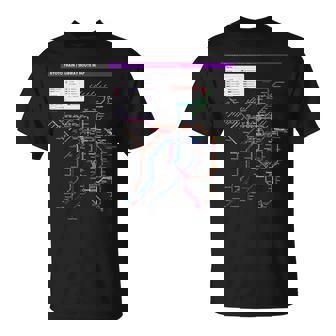 京都日本地下鉄鉄道おみやげ路線図 Tシャツ - Kawaiitshirt