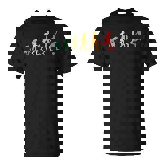 人類の進化 ネタ サッカー サッカー好き サッカーファン サッカー選手 おもしろ サッカー部 レトロ エボリューション Tシャツ - Kawaiitshirt