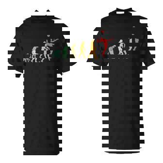 人類の進化 バレーボール バレーボール好き 趣味 おもしろ レトロ サーブ バレーボール部 ビーチバレー バレー好き Tシャツ - Kawaiitshirt