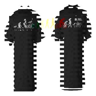 人類の進化 自転車好き ロードバイク クロスバイク サイクリング サプライズ おもしろ レトロ 自転車 Tシャツ - Kawaiitshirt