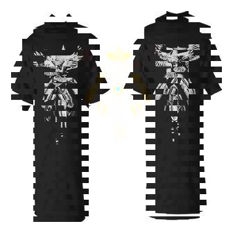 先金イーグル五連フェザー Tシャツ - Kawaiitshirt