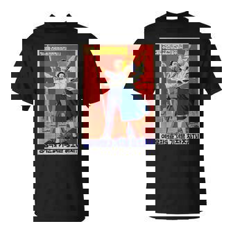 北朝鮮プロパガンダポスター 面白いカルトコスチューム Tシャツ - Kawaiitshirt