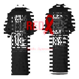 叔父さんの脳卒中啓発のために赤を着ています Tシャツ - Kawaiitshirt