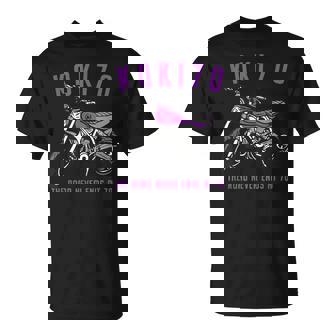 古希祝い バイク好き 車好き 父 男性 女性 クラシック 70歳 The Road Never Ends At 70 Tシャツ - Kawaiitshirt