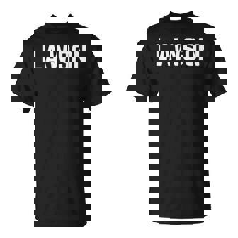 名 ローソン テキスト アパレル クラウン ホワイト テキスト Tシャツ - Kawaiitshirt