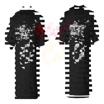 和鯉 鯉 錦鯉 魚 桜 男性 女性 Tシャツ - Kawaiitshirt