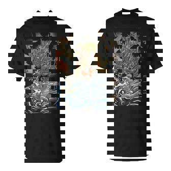 和龍 波 歌川国吉 浮世絵 伝統 Tシャツ - Kawaiitshirt