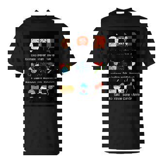 夏祭り ひょっとこ うちわ 太鼓 水風船 花火 金魚すくい たこ焼き かき氷 りんご飴 Tシャツ - Kawaiitshirt