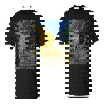 夜のカフェテラス ゴッホ 名画 レトロ Tシャツ - Kawaiitshirt