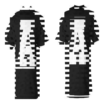 大文字 A アルファベットモノグラム イニシャル Tシャツ - Kawaiitshirt