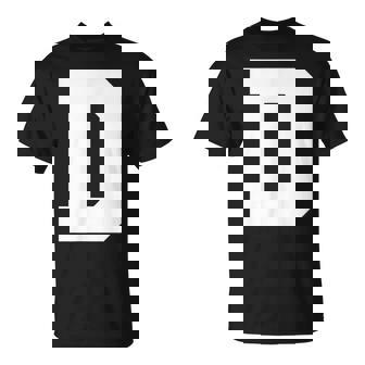 大文字 D アルファベットモノグラム イニシャル Tシャツ - Kawaiitshirt