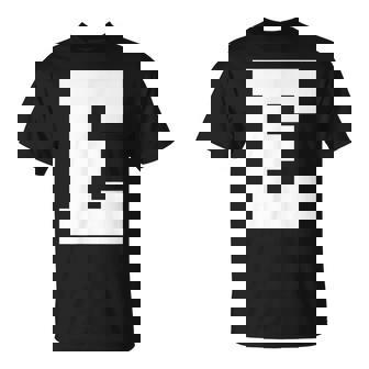 大文字 E アルファベット モノグラム イニシャル Tシャツ - Kawaiitshirt