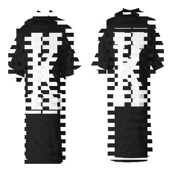 大文字 K アルファベットモノグラム イニシャル Tシャツ - Kawaiitshirt