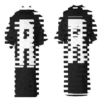 大文字 R アルファベット モノグラム イニシャル Tシャツ - Kawaiitshirt