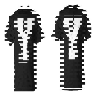 大文字 Y アルファベット モノグラム イニシャル Tシャツ - Kawaiitshirt