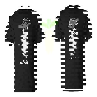 大根 顔 イラスト かわいい おもしろ 簡単 シンプル ゆるい 野菜 Tシャツ - Kawaiitshirt