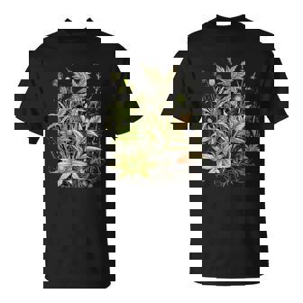 大麻植物とつぼみ 420 草 麻 サティバ インディカ ポットヘッド Tシャツ - Kawaiitshirt