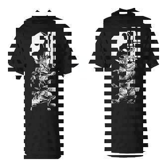 太極拳武術の陰陽を演じるかわいい猫 Tシャツ - Kawaiitshirt