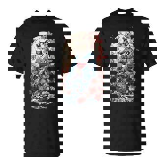 妖怪猫 着物美桜風 Tシャツ - Kawaiitshirt