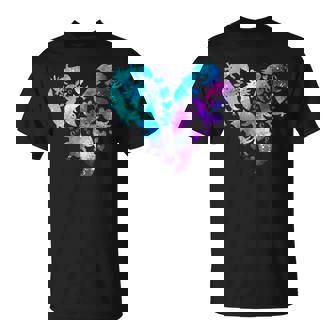 宇宙 ウーパールートル かわいいウーパールーパー ハート 水彩 ウーパールーパー Tシャツ - Kawaiitshirt