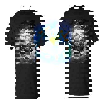 宇宙地球動物グループシーン Tシャツ - Kawaiitshirt