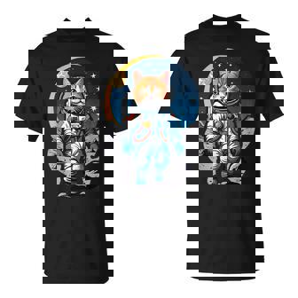 宇宙飛行士 02 宇宙飛行士 猫 Tシャツ - Kawaiitshirt