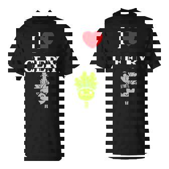 小さな野菜 セロリ ミニマリスト かわいい シンプル セロリ I Love Celery Tシャツ - Kawaiitshirt