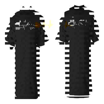 山とビール ハートビート 山小屋 ハイキング アルプス 登山 Tシャツ - Kawaiitshirt