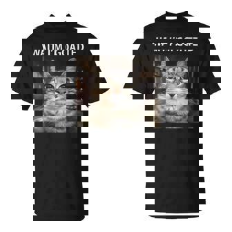 待ってよヤギの愚かな猫のミーム Tシャツ - Kawaiitshirt