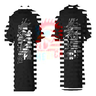 愛国心が強いチキンメリカ アメリカ国旗 鶏好き 7月4日 Tシャツ - Kawaiitshirt