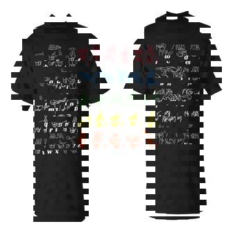 手話tシャツ Asl Teacher手アルファベット学習tシャツ Tシャツ - Kawaiitshirt