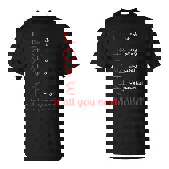 数学 Love Is All You Need グラフ数学教師 Tシャツ - Kawaiitshirt