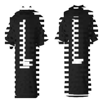 文字l アルファベットモノグラム イニシャル Tシャツ - Kawaiitshirt