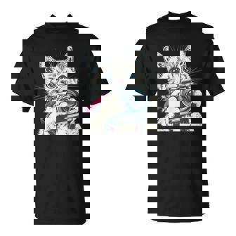 旅行や写真を撮るのに最適なカメラ猫。 Tシャツ - Kawaiitshirt