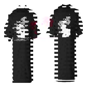 日本のかわいいさくら 桜 ジャパニーズスピッツ犬 Tシャツ - Kawaiitshirt