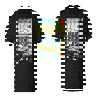 日本のヴィンテージアート 日本美術 浮世絵 日本の 多色刷 木版画 ネコ 猫 富士山 歌川 広重 Tシャツ - Kawaiitshirt