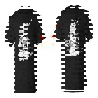 日本の侍猫刀忍者 ヤクザタトゥー Tシャツ - Kawaiitshirt