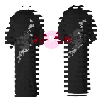 日本の地図と旗 日本のお土産 Tシャツ - Kawaiitshirt