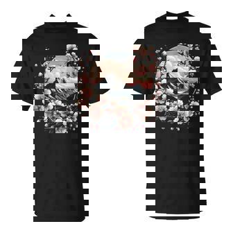 日本の桜 ピンク 桜 富士山 自然 アート Tシャツ - Kawaiitshirt