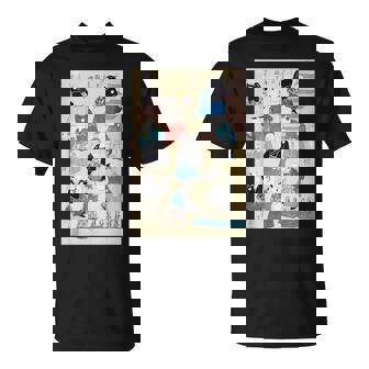 日本の猫 歌川国芳 流行猫の曲鞠 ヴィンテージ浮世絵 芸術の美的 日本の伝統美術 Tシャツ - Kawaiitshirt