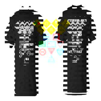 日本の道路標識、日本の交通警告シンボルグラフィック。 Tシャツ - Kawaiitshirt