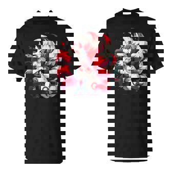 日本アニメ キツネ 九尾 Tシャツ - Kawaiitshirt